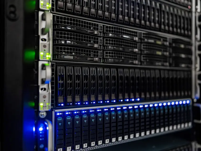 Server racks in a data centre